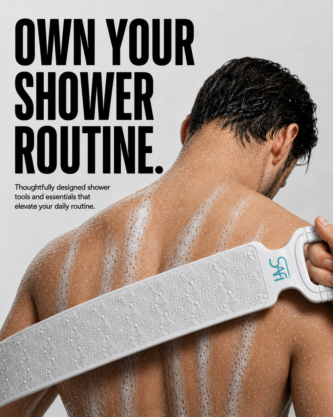 Own your shower routine — thoughtfully designed shower tools and essentials.