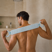 Using the SAFI back scrubber in the shower